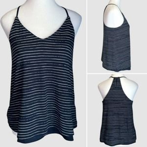 Banana Republic Striped Halter-Style Racerback Top Blue & White, EUC - Size XS